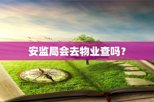 安监局会去物业查吗？