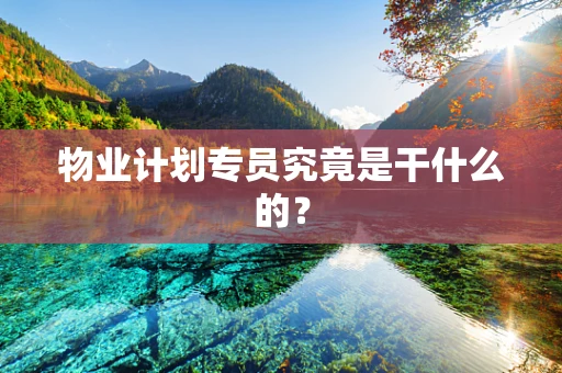 物业计划专员究竟是干什么的？