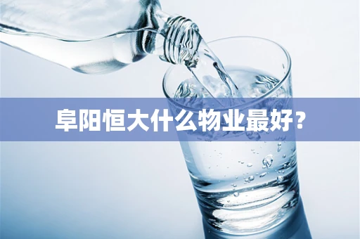 阜阳恒大什么物业最好？