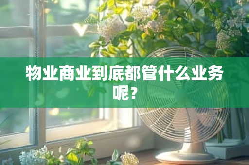 物业商业到底都管什么业务呢？