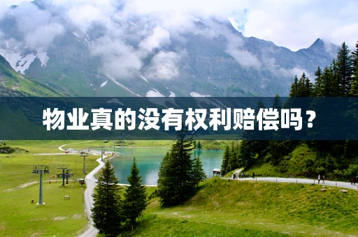 物业真的没有权利赔偿吗？