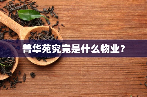 菁华苑究竟是什么物业？