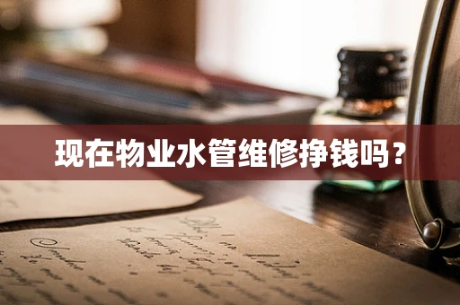 现在物业水管维修挣钱吗？