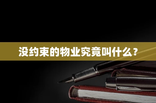 没约束的物业究竟叫什么？