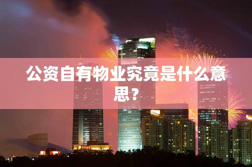 公资自有物业究竟是什么意思？