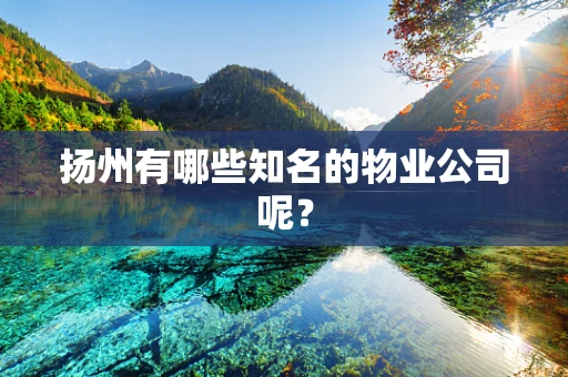 扬州有哪些知名的物业公司呢？