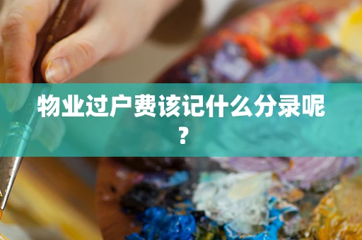 物业过户费该记什么分录呢？