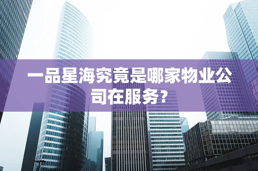 一品星海究竟是哪家物业公司在服务？