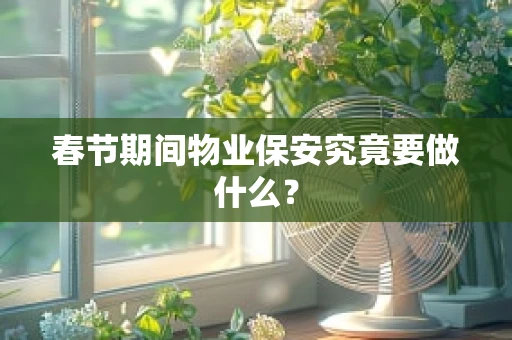 春节期间物业保安究竟要做什么？