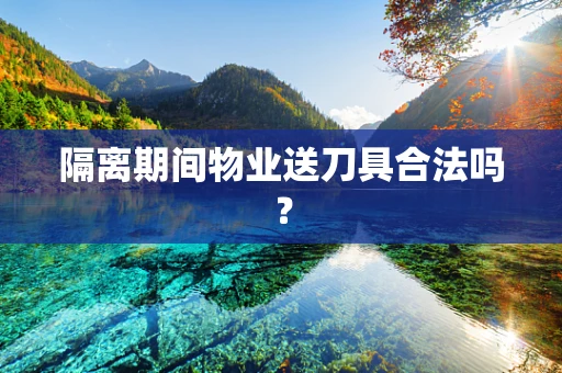隔离期间物业送刀具合法吗？