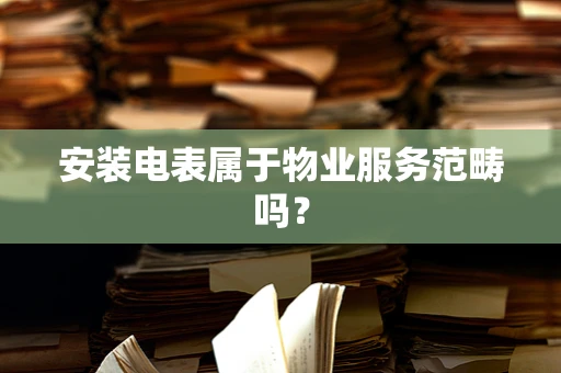 安装电表属于物业服务范畴吗？