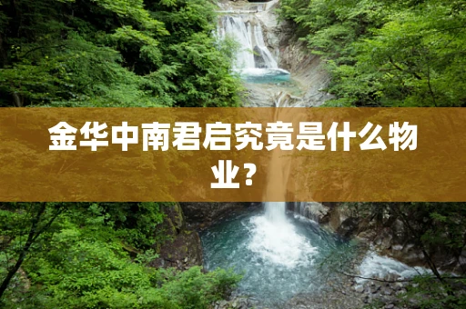 金华中南君启究竟是什么物业？