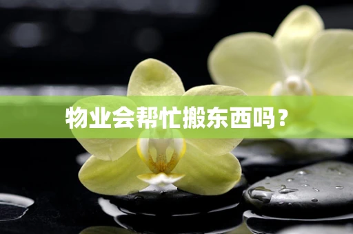 物业会帮忙搬东西吗？