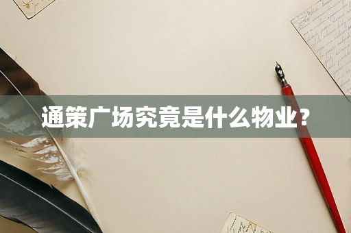 通策广场究竟是什么物业？