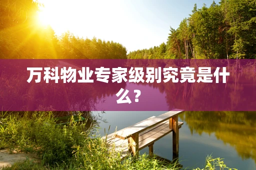 万科物业专家级别究竟是什么？