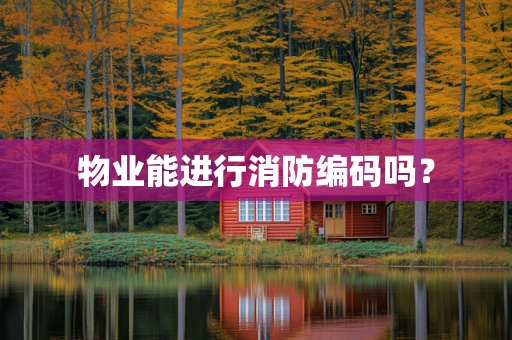 物业能进行消防编码吗？