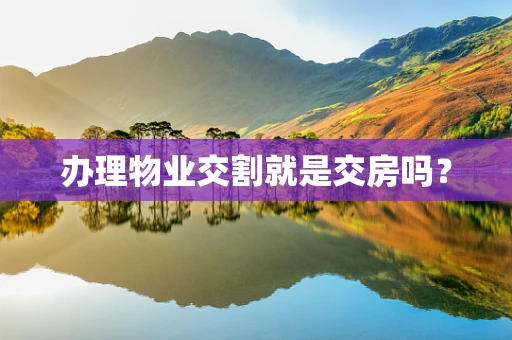办理物业交割就是交房吗？