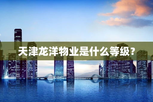 天津龙洋物业是什么等级？