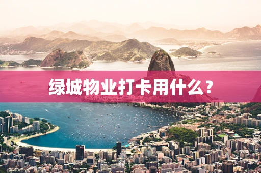 绿城物业打卡用什么？