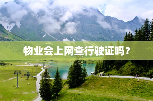 物业会上网查行驶证吗？