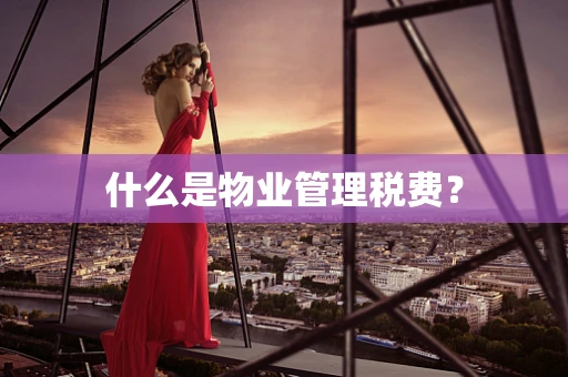 什么是物业管理税费？
