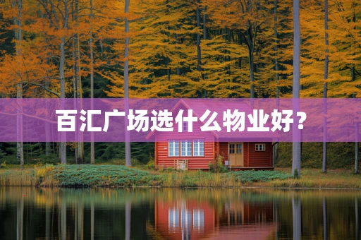 百汇广场选什么物业好？