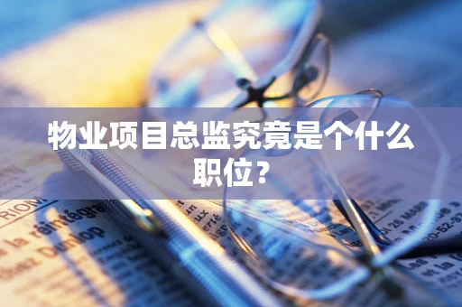 物业项目总监究竟是个什么职位？
