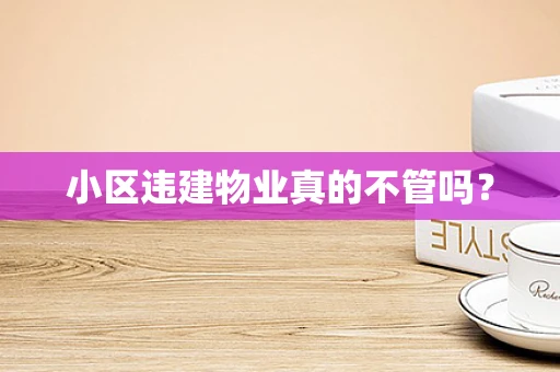 小区违建物业真的不管吗？
