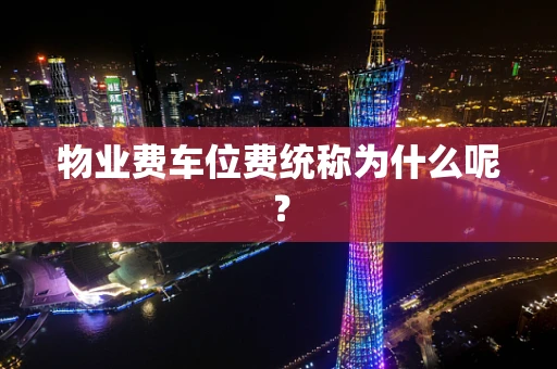 物业费车位费统称为什么呢？