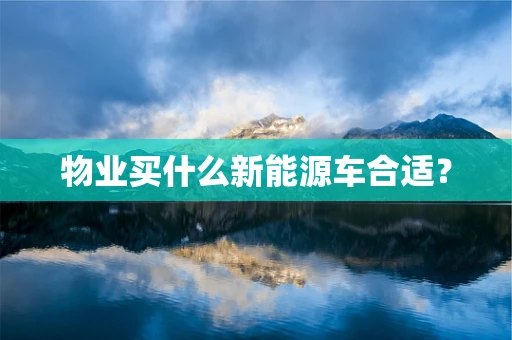 物业买什么新能源车合适？