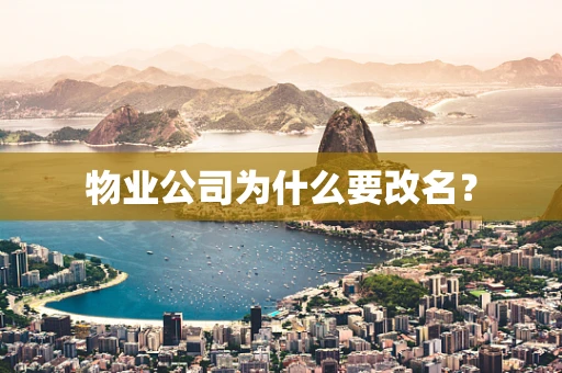 物业公司为什么要改名？