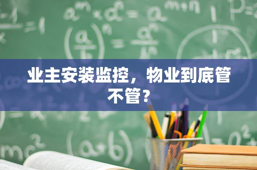 业主安装监控，物业到底管不管？