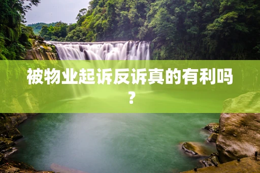 被物业起诉反诉真的有利吗？