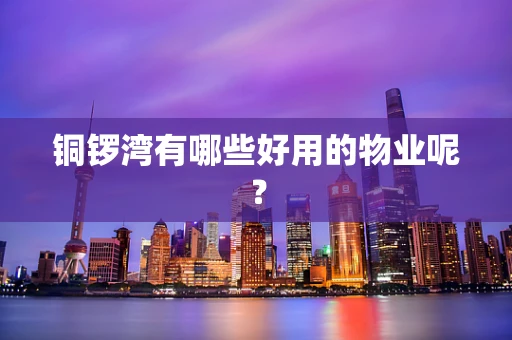 铜锣湾有哪些好用的物业呢？