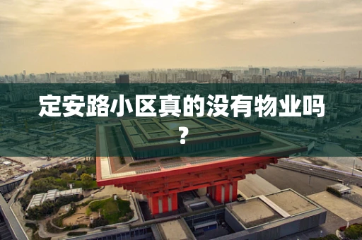 定安路小区真的没有物业吗？