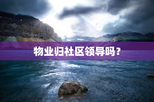 物业归社区领导吗？