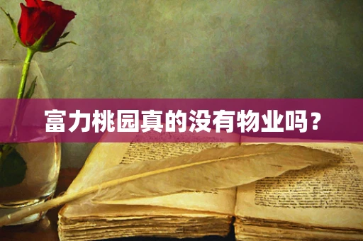 富力桃园真的没有物业吗？