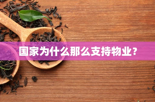 国家为什么那么支持物业？